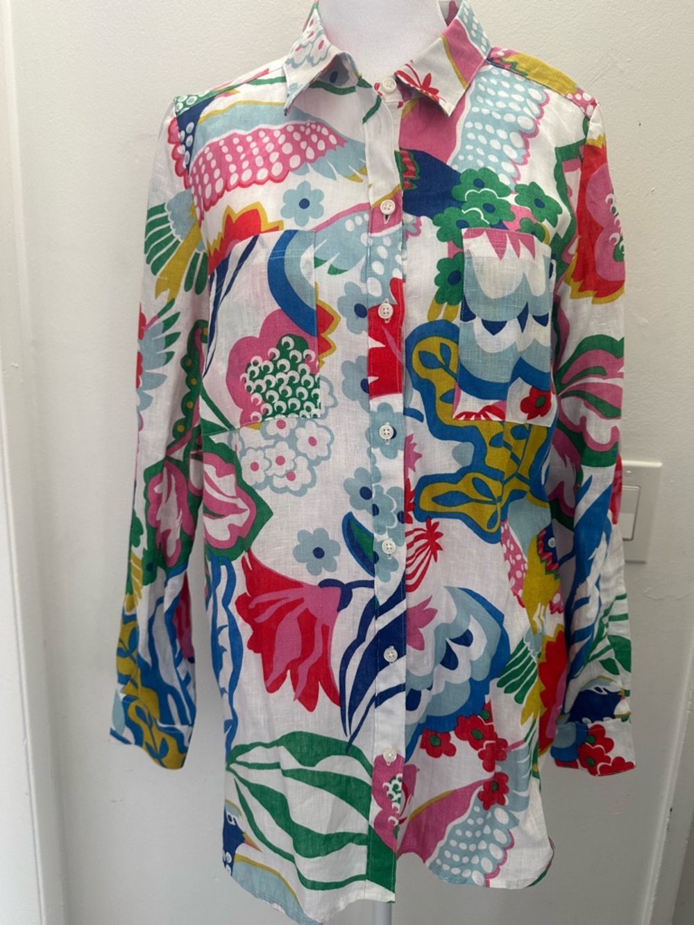 Colorful Floral Button-Up Shirt